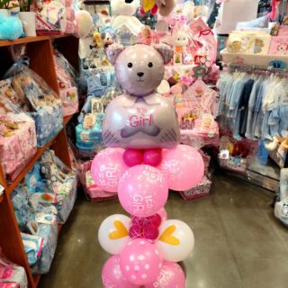 NEW PINK BEAR BALLOON SET FOR NEWBORNΝΕΑ ΣΥΝΘΕΣΗ ΜΠΑΛΟΝΙΩΝ ΜΕ ΜΠΙΜΠΕΡΟ ΡΟΖ ΓΙΑ ΝΕΟΓΕΝΝΗΤΟ ΚΟΡΙΤΣΑΚΙ